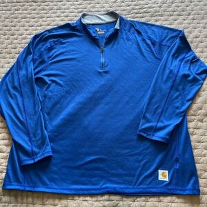 Carhartt Force Blue Quarter Zip Size XL